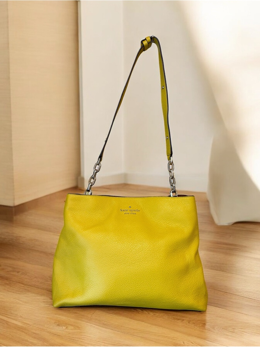 Kate Spade Yellow Leather Hand Tote Shoulder Bag